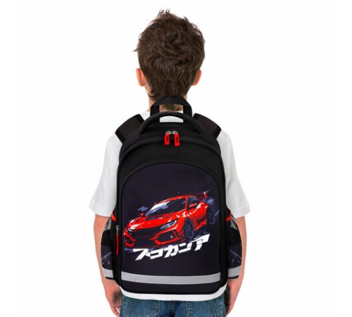 Рюкзак ПИФАГОР SCHOOL, 1 отделение, 3 кармана, 