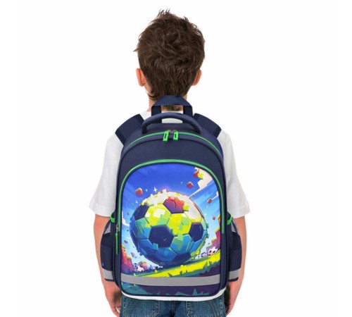 Рюкзак ПИФАГОР SCHOOL, 1 отделение, 3 кармана, 