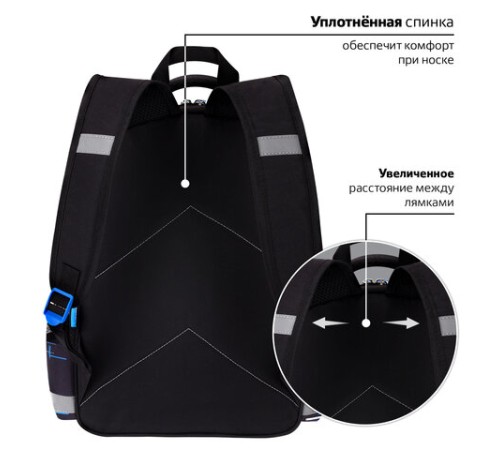 Рюкзак ПИФАГОР SCHOOL, 1 отделение, 3 кармана, 