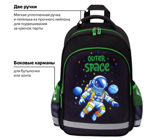 Рюкзак ПИФАГОР SCHOOL, 1 отделение, 3 кармана, 