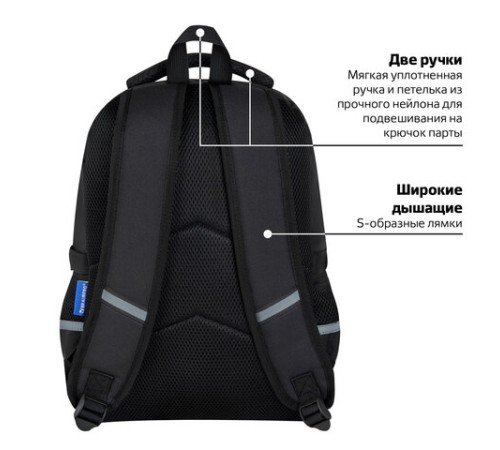 Рюкзак BRAUBERG VIBE, 2 отделения, 5 карманов, 