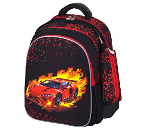 Рюкзак BRAUBERG KIDS MIND с пеналом в комплекте, 2 отделения, 