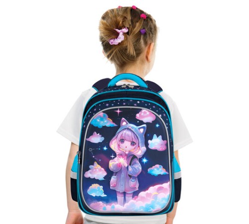 Рюкзак BRAUBERG KIDS FLOSSY, 2 отделения, 3 кармана, 