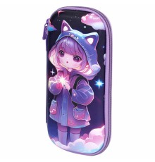 Пенал ЮНЛАНДИЯ, 1 отделение, 1 откидная планка, карман, EVA покрытие soft-touch, 22х10х5 см, 