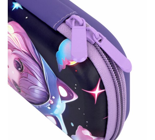 Пенал ЮНЛАНДИЯ, 1 отделение, 1 откидная планка, карман, EVA покрытие soft-touch, 22х10х5 см, 