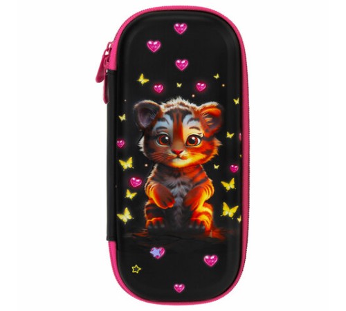 Пенал ЮНЛАНДИЯ, 1 отделение, 1 откидная планка, карман, EVA покрытие soft-touch, 22х10х5 см, 