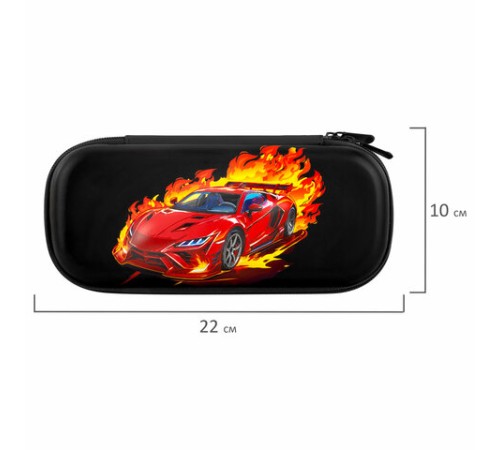 Пенал ЮНЛАНДИЯ, 1 отделение, 1 откидная планка, карман, EVA покрытие soft-touch, 22х10х5 см, 