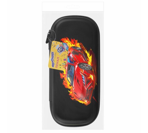 Пенал ЮНЛАНДИЯ, 1 отделение, 1 откидная планка, карман, EVA покрытие soft-touch, 22х10х5 см, 