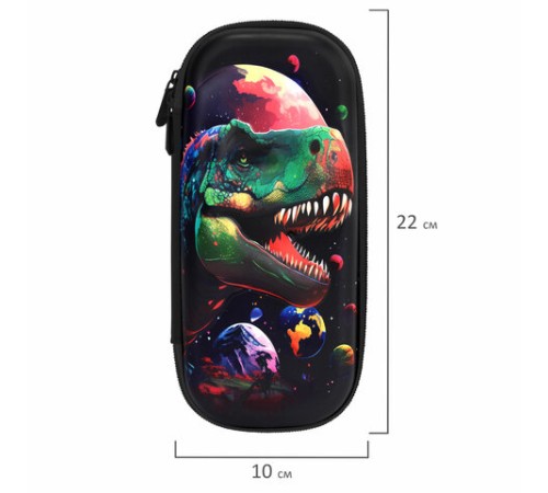 Пенал ЮНЛАНДИЯ, 1 отделение, 1 откидная планка, карман, EVA покрытие soft-touch, 22х10х5 см, 