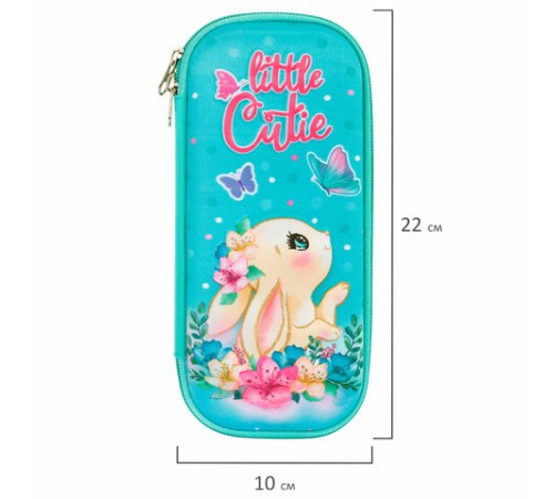 Пенал ЮНЛАНДИЯ, 1 отделение, карман, полиэстер/EVA, 22х10х5 см, 