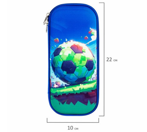 Пенал ЮНЛАНДИЯ, 1 отделение, карман, полиэстер/EVA, 22х10х5 см, 