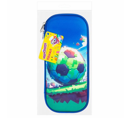 Пенал ЮНЛАНДИЯ, 1 отделение, карман, полиэстер/EVA, 22х10х5 см, 