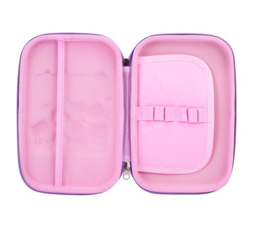 Пенал ЮНЛАНДИЯ большой, 1 отделение, 1 откидная планка, карман, полиэстер/EVA, 22х15х5 см, 