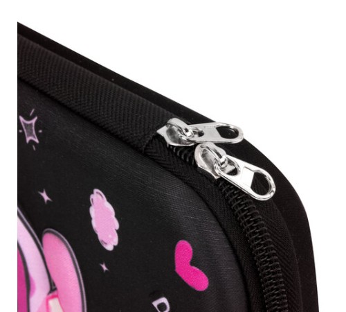 Пенал ЮНЛАНДИЯ большой, 1 отделение, 1 откидная планка, карман, полиэстер/EVA, 22х15х5 см, 