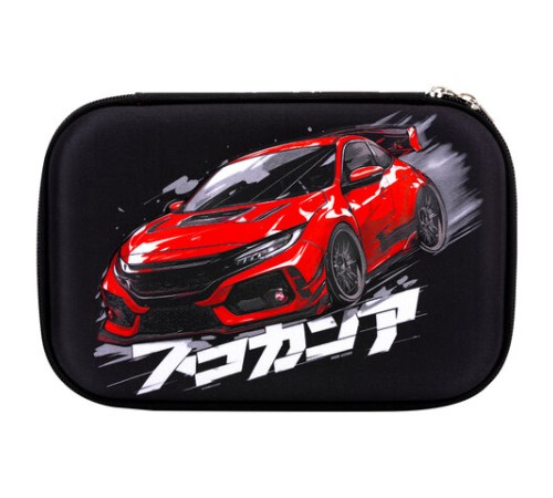 Пенал ЮНЛАНДИЯ большой, 1 отделение, 1 откидная планка, карман, полиэстер/EVA, 22х15х5 см, 