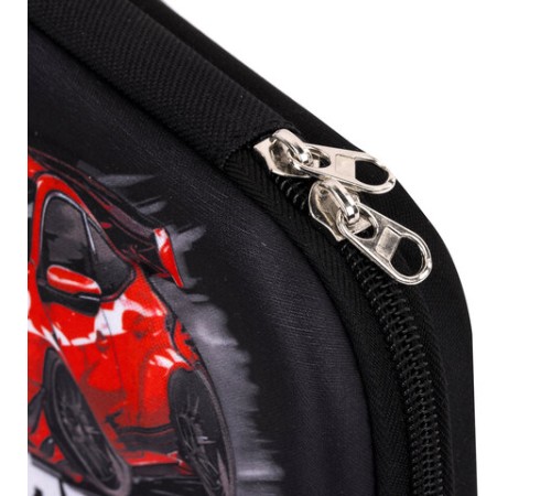 Пенал ЮНЛАНДИЯ большой, 1 отделение, 1 откидная планка, карман, полиэстер/EVA, 22х15х5 см, 