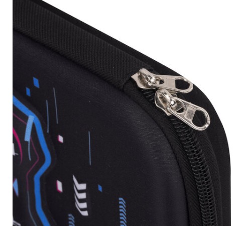 Пенал ЮНЛАНДИЯ большой, 1 отделение, 1 откидная планка, карман, полиэстер/EVA, 22х15х5 см, 