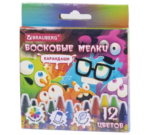 Восковые мелки BRAUBERG 