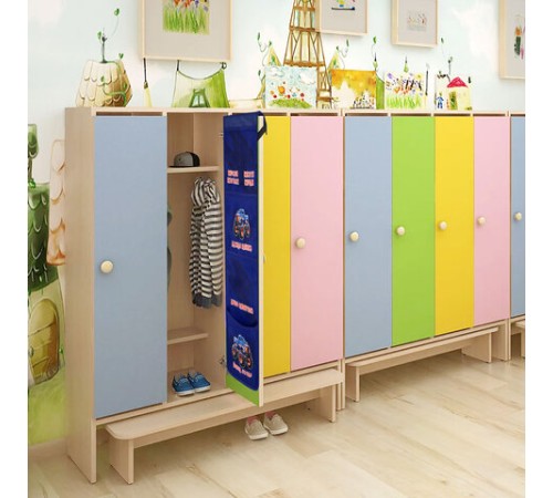 Кармашки-органайзер в шкафчик для детского сада ЮНЛАНДИЯ, увеличенный размер, 26х80 см, 