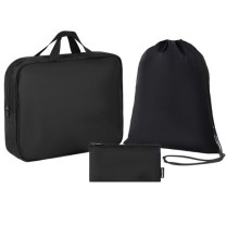 Папка на молнии с ручками А4, мешок для обуви 42х33 см, пенал 20х10 см, черный, НАБОР BRAUBERG, 273288