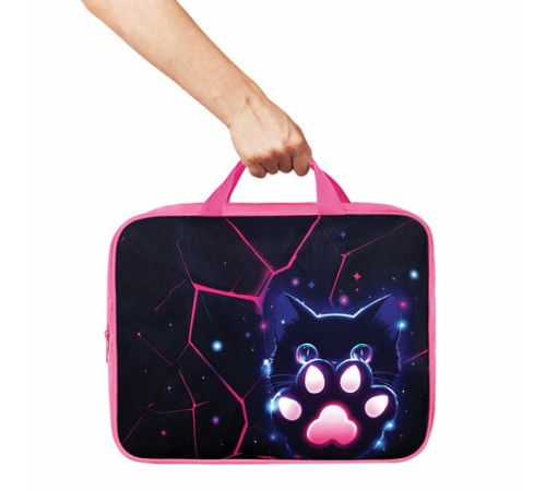 Папка на молнии с ручками BRAUBERG А4, 1 отделение, полиэстер, 80 мм, 