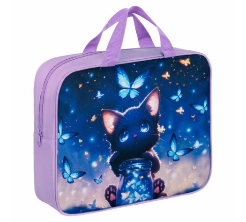 Папка на молнии с ручками BRAUBERG А4, 1 отделение, полиэстер, 80 мм, 