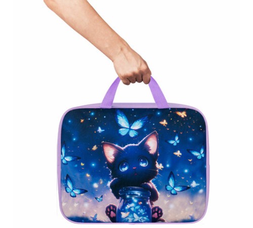 Папка на молнии с ручками BRAUBERG А4, 1 отделение, полиэстер, 80 мм, 