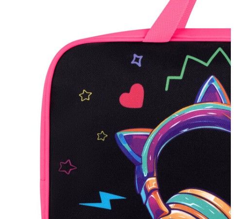 Папка на молнии с ручками BRAUBERG А4, 1 отделение, полиэстер, 80 мм, 