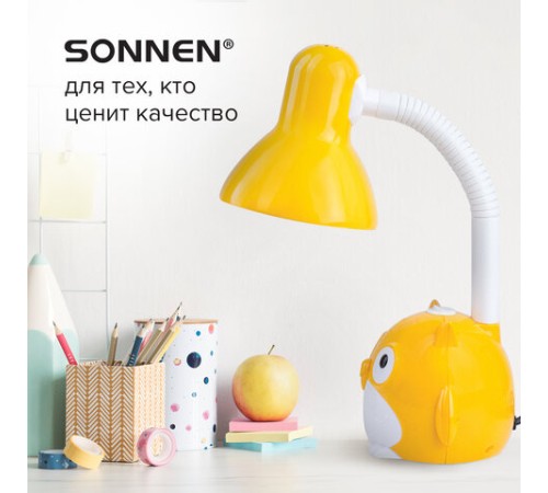 Настольная лампа / светильник SONNEN OU-603, на подставке, цоколь Е27, "Сова", желтый, 236673 Настольная лампа / светильник SONNEN OU-603, на подставке, цоколь Е27, "Сова", желтый, 236673
