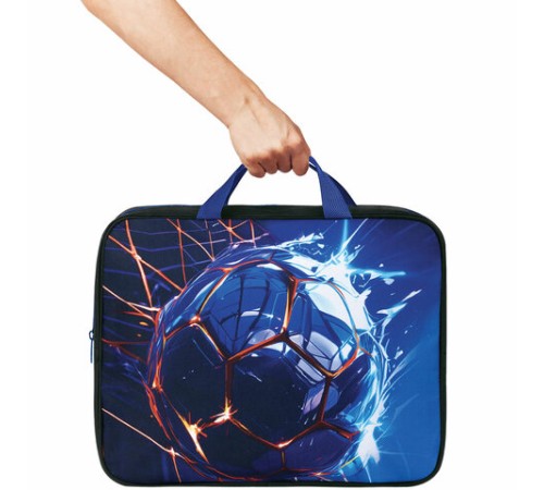 Папка на молнии с ручками BRAUBERG А4, 1 отделение, полиэстер, 80 мм, 