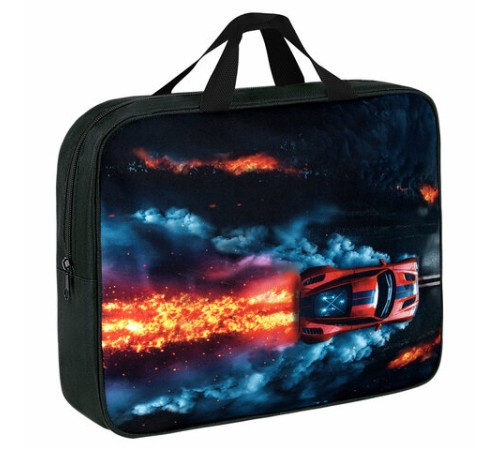 Папка на молнии с ручками BRAUBERG А4, 1 отделение, полиэстер, 80 мм, 