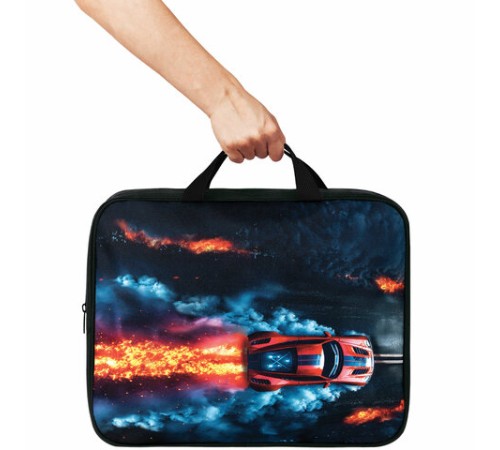 Папка на молнии с ручками BRAUBERG А4, 1 отделение, полиэстер, 80 мм, 