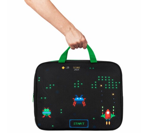 Папка на молнии с ручками BRAUBERG А4, 1 отделение, полиэстер, 80 мм, 