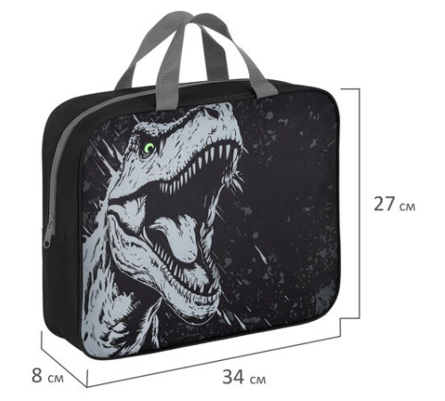 Папка на молнии с ручками BRAUBERG А4, 1 отделение, полиэстер, 80 мм, 