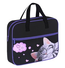 Папка на молнии с ручками BRAUBERG А4, 1 отделение, карман на молнии, 80 мм, 