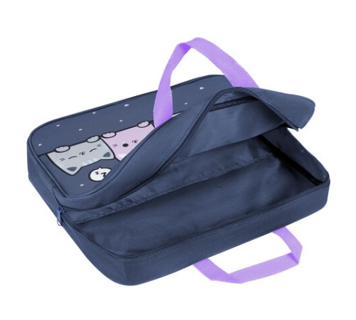 Папка на молнии с ручками BRAUBERG KIDS А4, 1 отделение, полиэстер, 80 мм, 