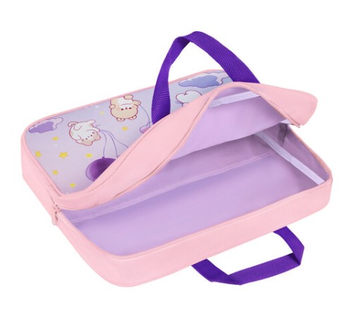 Папка на молнии с ручками BRAUBERG KIDS А4, 1 отделение, полиэстер, 80 мм, 