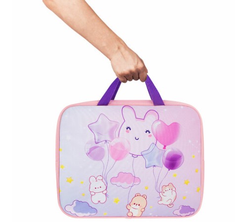 Папка на молнии с ручками BRAUBERG KIDS А4, 1 отделение, полиэстер, 80 мм, 