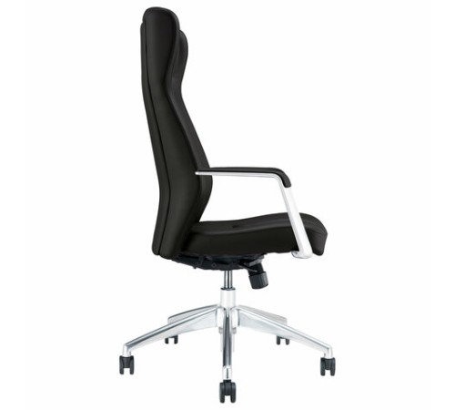 Кресло BRABIX PREMIUM "Viking EX-759", синхромеханизм, алюминий, натуральная кожа, черное, 532933
