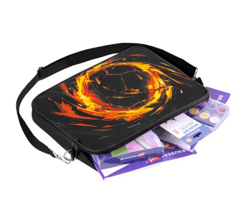 Папка на молнии с ручками BRAUBERG KIDS А4, 1 отделение, регулируемый плечевой ремень, 60 мм, 