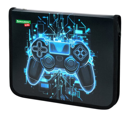 Папка для тетрадей BRAUBERG KIDS А5, 1 отделение, пластик, молния вокруг, 