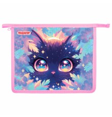 Папка для тетрадей ПИФАГОР А5, 1 отделение, пластик, на молнии, 