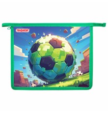 Папка для тетрадей ПИФАГОР А5, 1 отделение, пластик, на молнии, 