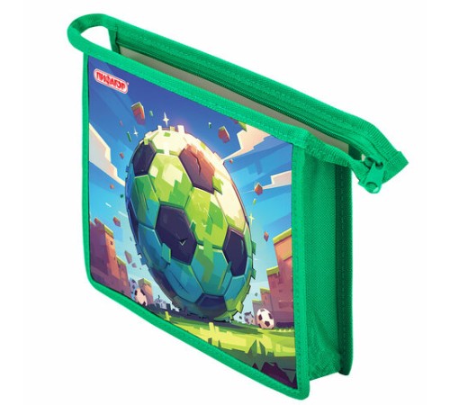 Папка для тетрадей ПИФАГОР А5, 1 отделение, пластик, на молнии, 