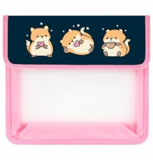 Папка для тетрадей ЮНЛАНДИЯ А5, пластик, 2 отделения, клапан на липучке, 