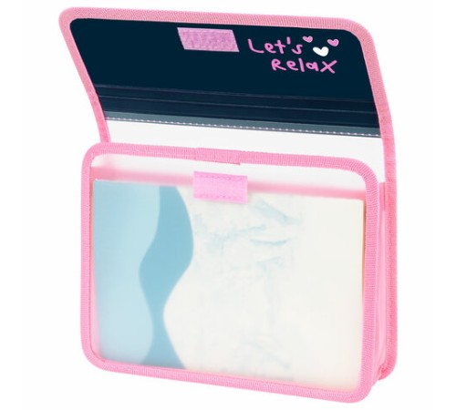 Папка для тетрадей ЮНЛАНДИЯ А5, пластик, 2 отделения, клапан на липучке, 