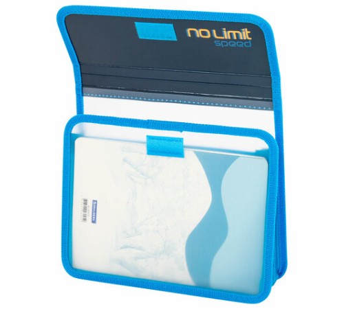 Папка для тетрадей ЮНЛАНДИЯ А5, пластик, 2 отделения, клапан на липучке, 