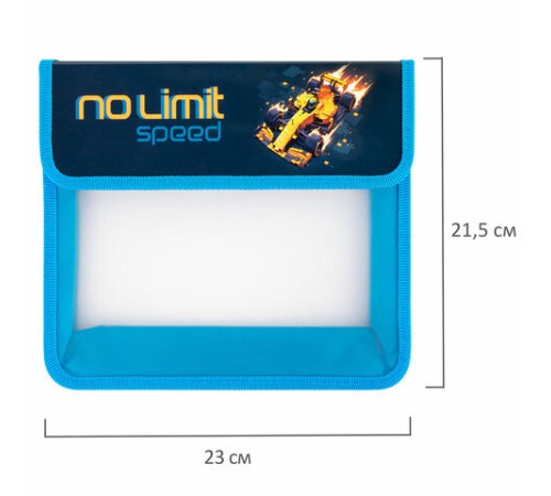 Папка для тетрадей ЮНЛАНДИЯ А5, пластик, 2 отделения, клапан на липучке, 