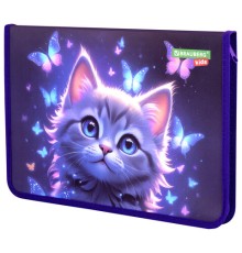 Папка для тетрадей BRAUBERG KIDS А4, 1 отделение, пластик, молния вокруг, 