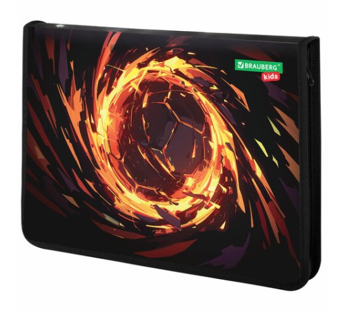 Папка для тетрадей BRAUBERG KIDS А4, 1 отделение, пластик, молния вокруг, 